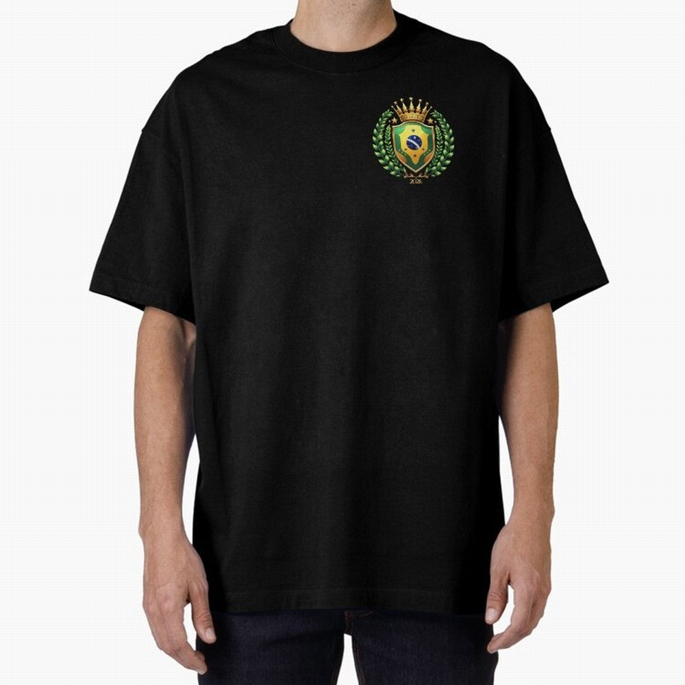 Brazil World Cup 2026 Oversized T-Shirt Follow the Road to Global Football Passion for FIFA World Cup 2026 Group Stage, Inspired by Haaland, England, Goal Celebration Energy, Supporter Heritage, Football Icons and Worldwide Tournament Joy; Great