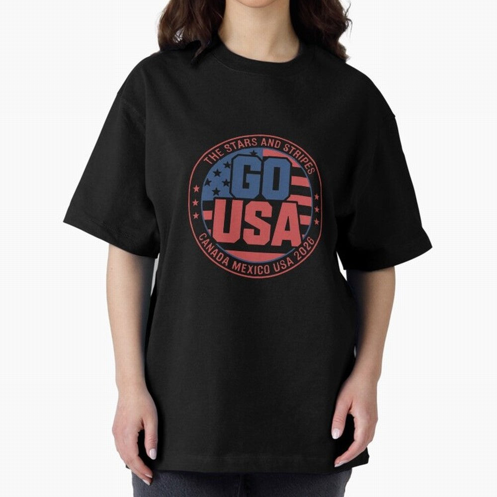 2026 USA Soccer Mexico Canada Oversized T-Shirt Honor the FIFA World Cup 2026 Journey through Cristiano Ronaldo, Haaland and CR7 Highlights, Argentina, France and Brazil Pride, Champion Mindset, Group Stage Buzz, Knockout Tension and Passionate Fan