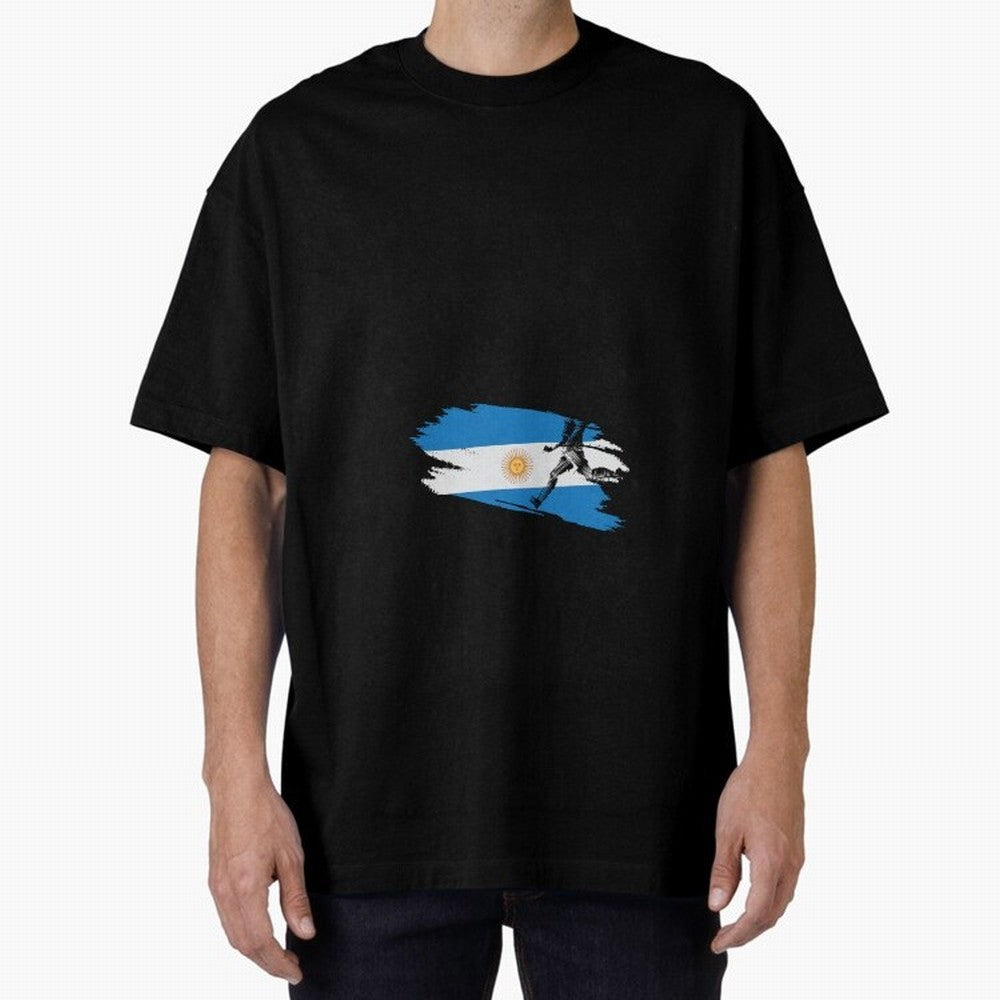 Argentina 2026 ¨C Muchachos ¨C Rumbo a la Cuarta en USA 2026 Oversized T-Shirt Honor Football Greatness during Match Day Hype around FIFA World Cup 2026, Haaland and Mbappe, Argentina and Brazil, Fan Favorite Moments, National Team Passion, Big
