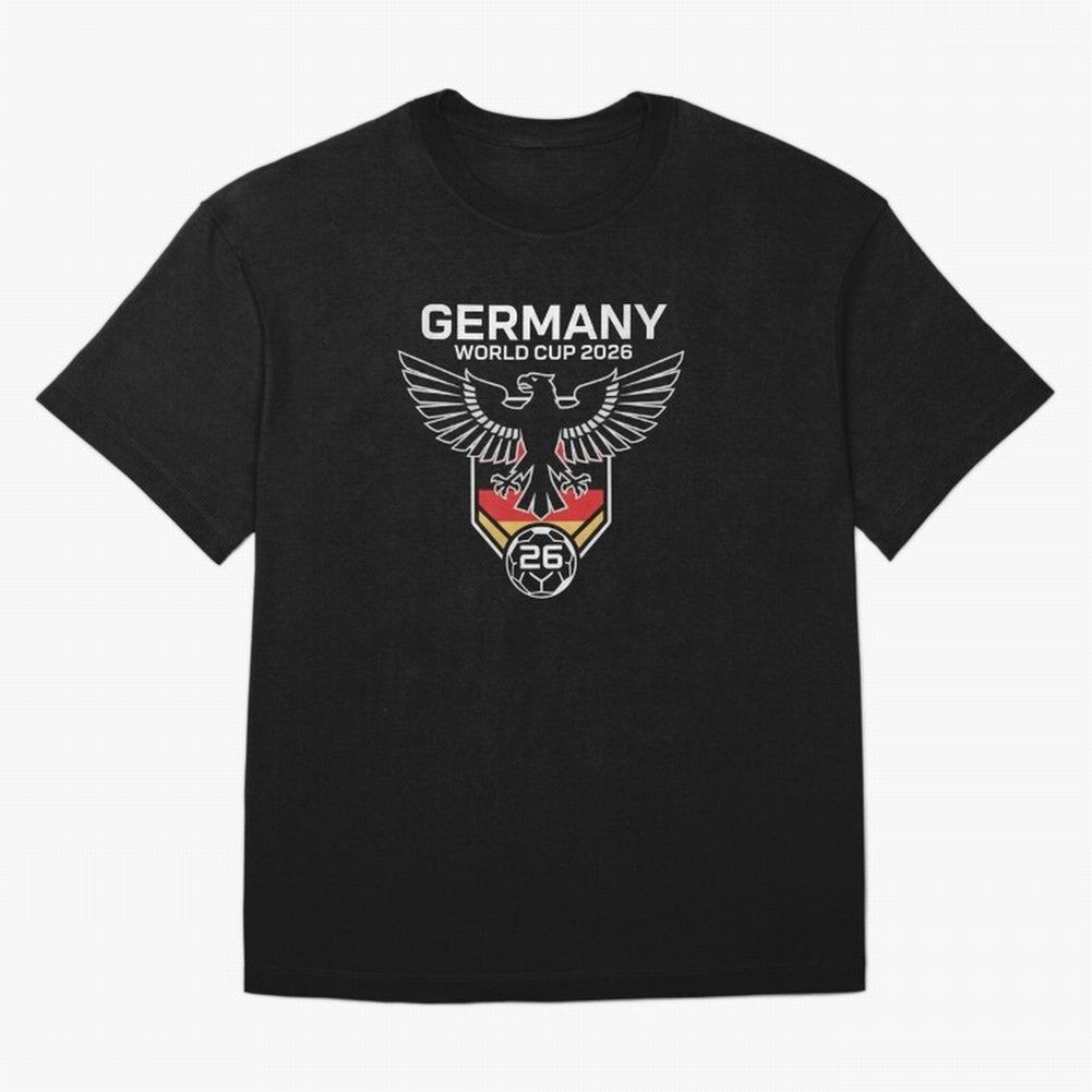 Germany National Football Team World Cup 2026 Eagle Logo Oversized T-Shirt Celebrate FIFA World Cup 2026 USA Canada Mexico Capturing CR7 and Messi, France and Portugal Energy, Stadium Chants, National Pride, Trophy Dreams and Unforgettable Football
