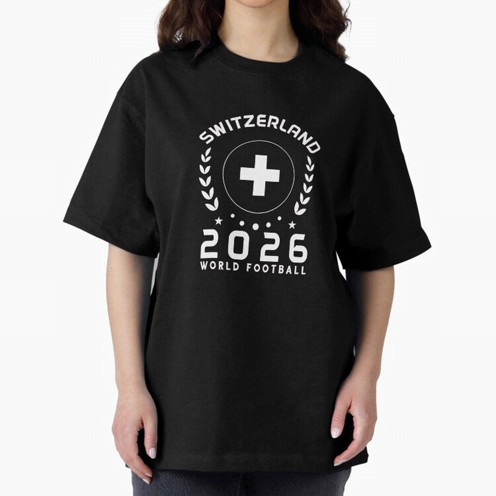 World Cup 2026 Switzerland Football Fan Swiss Supporter T-Shirt_85614346 Oversized T-Shirt Feel International Energy from Match Day Hype around FIFA World Cup 2026, CR7, Argentina and Brazil, Supporter Pride, Iconic Celebrations, Legendary Names