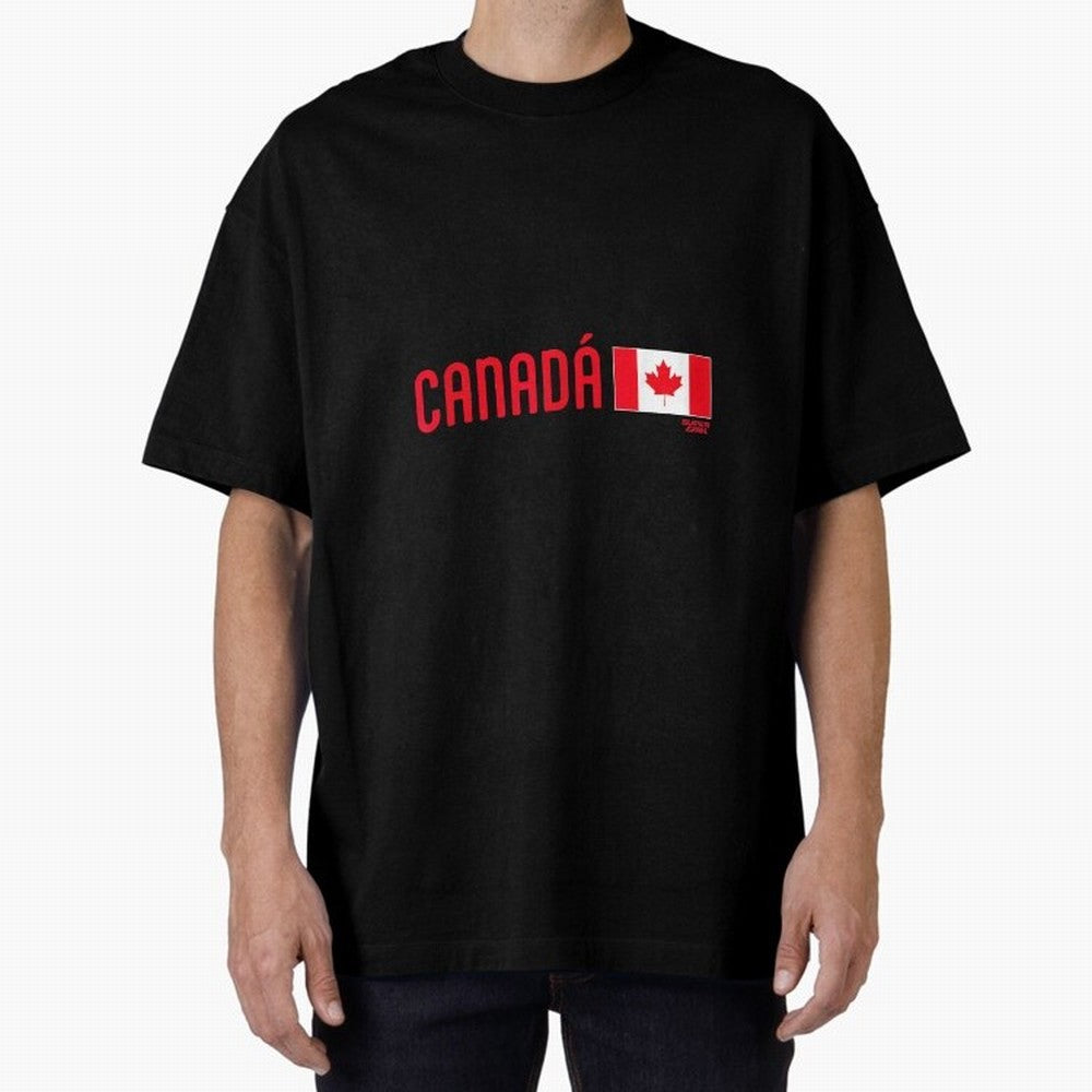 2026 Canada Soccer Fan World Cup Oversized T-Shirt Relive FIFA World Cup 2026 Group Stage for Fans of Mbappe and Neymar and Netherlands, Bringing Supporter Pride, Iconic Celebrations, Legendary Names and Global Match Day Energy; Perfect for Fans,