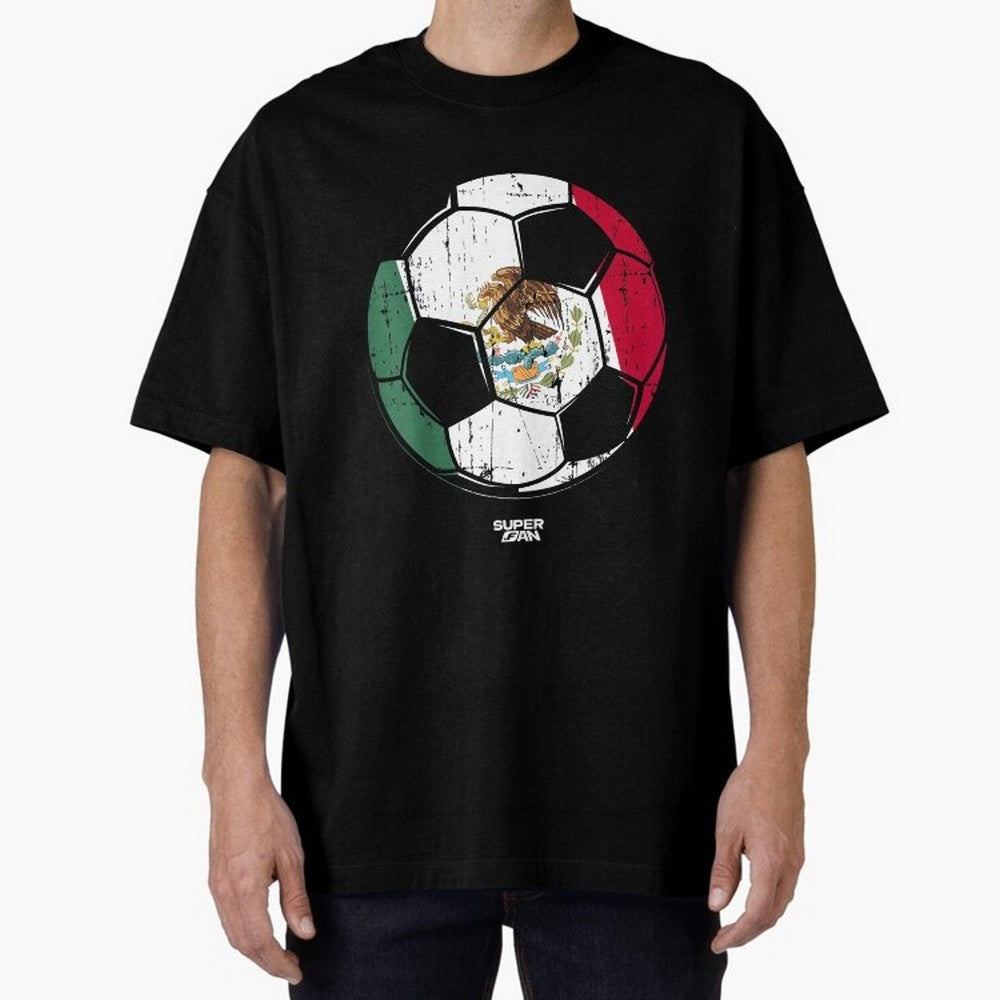 2026 Mexico Soccer Fan World Cup Oversized T-Shirt Wear the Spirit of Match Day Hype around FIFA World Cup 2026 USA Canada Mexico, Messi, Neymar and Mbappe, France and Portugal, Goal Celebration Energy, Supporter Heritage, Football Icons and
