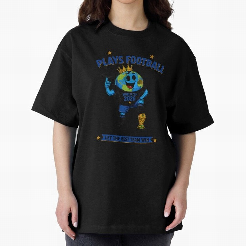 Soccer Oversized T-Shirt Feel the Roar of FIFA World Cup 2026 Group Stage Highlighting Mbappe and Neymar, Germany Energy, Match Day Excitement, Supporter Culture, Golden Goals and Global Football Passion; Created for Match Day Parties, Soccer