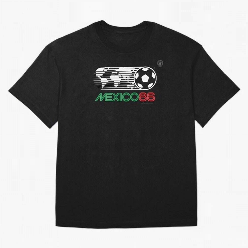 Mexico 86 Logo Tribute ¨C Retro Soccer World Cup Inspired Graphic | Vintage Mexican Football Art | Ruben Santiago Creative Oversized T-Shirt Carry the Dream of Match Day Hype around FIFA World Cup 2026 USA Canada Mexico, CR7 and Messi, Argentina,