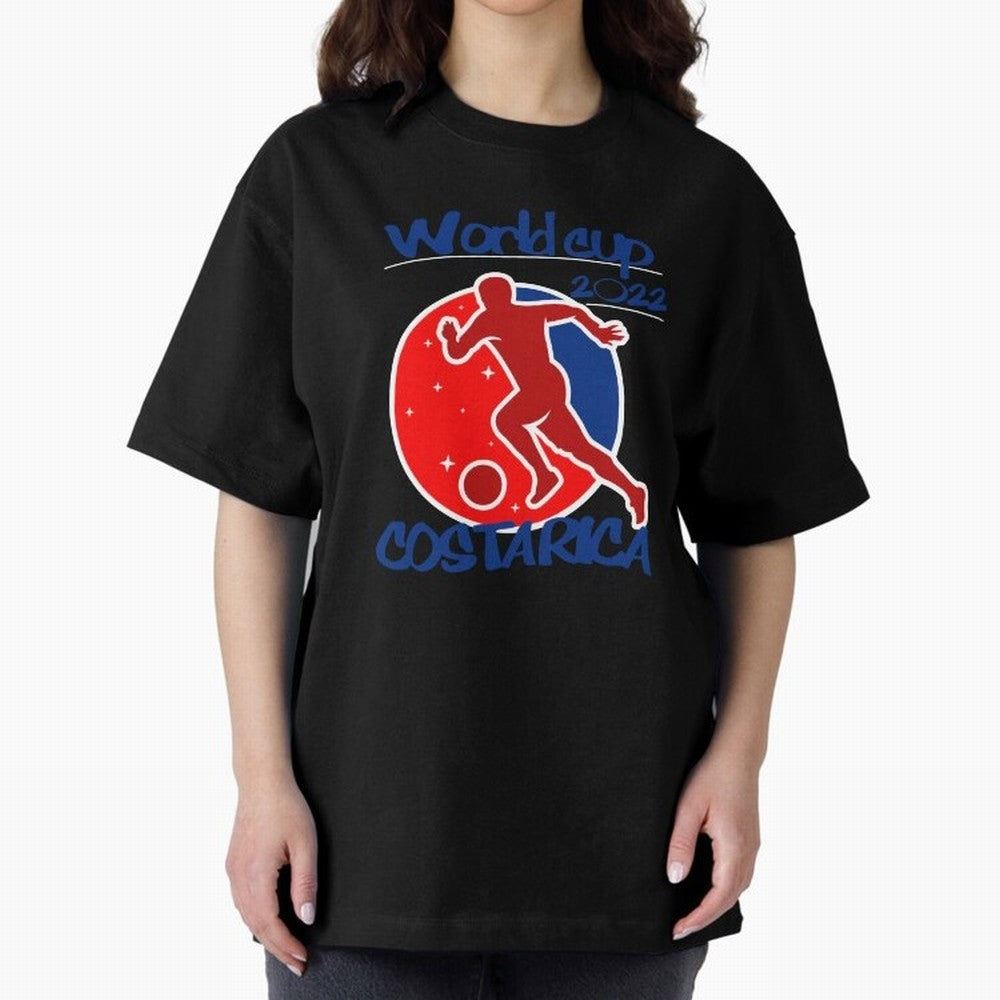Costa Rica World Cup 2022 Oversized T-Shirt Celebrate Classic Football Spirit in FIFA World Cup 2026 for Fans of Messi and Cristiano Ronaldo and England and Germany, Bringing Supporter Pride, Iconic Celebrations, Legendary Names and Global Match