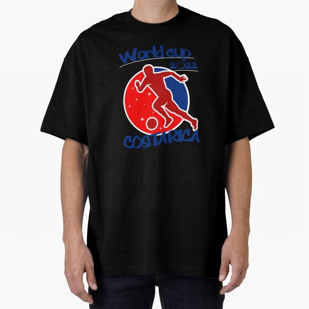 Costa Rica World Cup 2022 Oversized T-Shirt Celebrate Classic Football Spirit in FIFA World Cup 2026 for Fans of Messi and Cristiano Ronaldo and England and Germany, Bringing Supporter Pride, Iconic Celebrations, Legendary Names and Global Match
