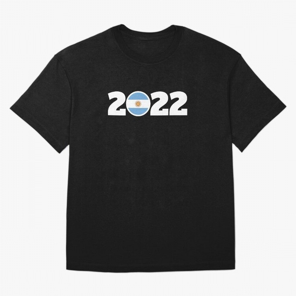 Argentina 2022 World Champions Three Stars Oversized T-Shirt Bring Match Day Hype around FIFA World Cup 2026, Cristiano Ronaldo, Haaland and CR7, Argentina and Brazil, Championship Spirit, Famous Goals, Roaring Crowds and International Football