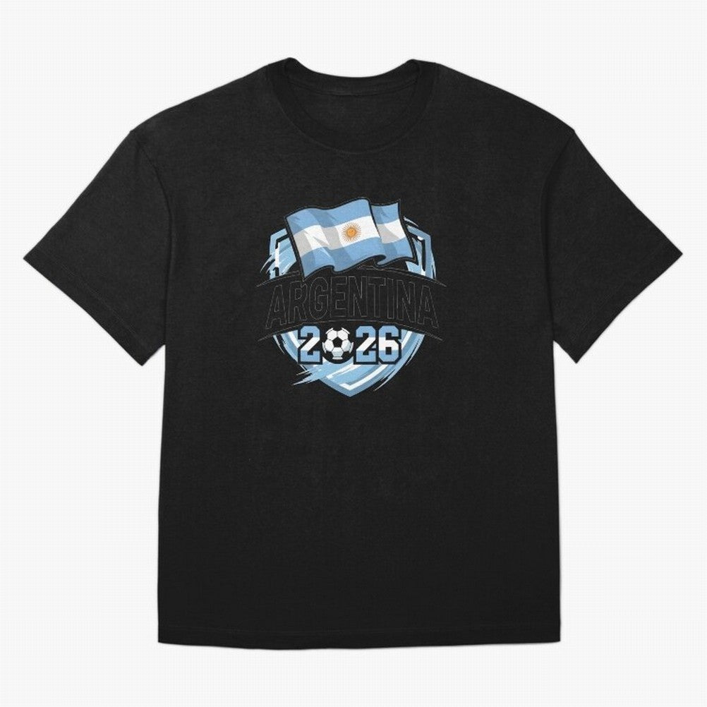 ARGENTINA World Cup 2026 Poster ¨C ARGENTINA Football Oversized T-Shirt Honor the Football Icons of Match Day Hype around FIFA World Cup 2026 Group Stage, CR7 and Messi, Argentina and Brazil, Supporter Pride, Iconic Celebrations, Legendary Names