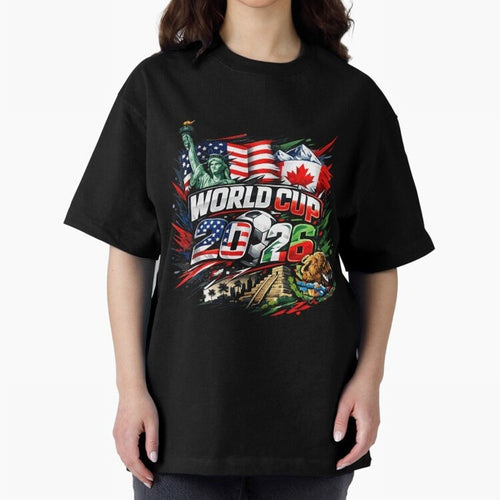 2026 North America Football Championship Oversized T-Shirt Discover FIFA World Cup 2026 USA Canada Mexico with Neymar, Haaland and Cristiano Ronaldo, Argentina, France and Brazil Energy, Tournament Hype, Historic Matchups, Family Viewing Parties